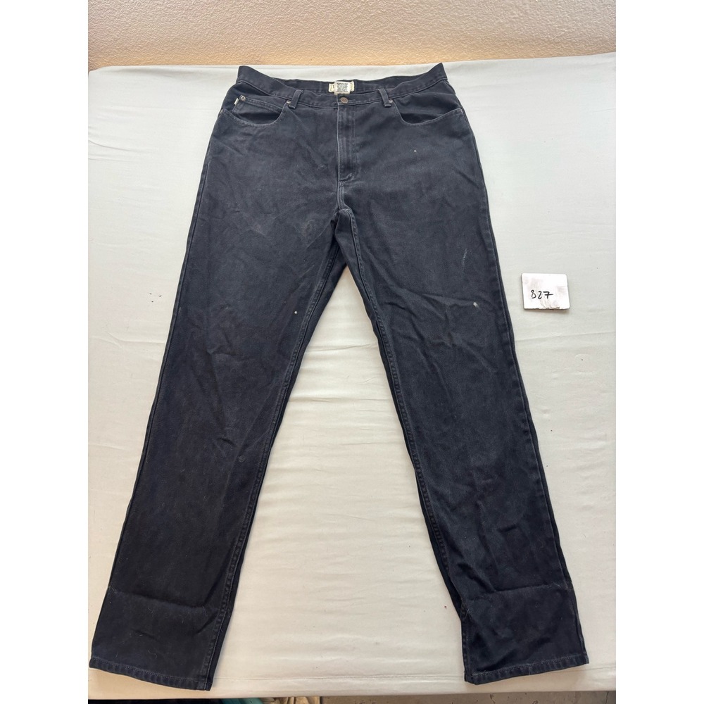 LL Bean Classic Fit Jeans Mens 38x36 Black Denim Straight Leg 100% Cotton 220626